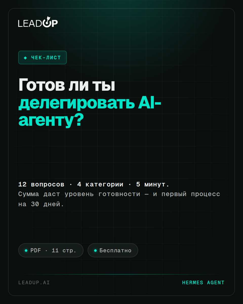 Чек-лист: готов ли руководитель делегировать AI-агенту